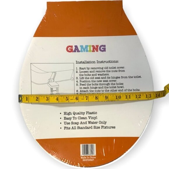 Gamer Gaming Toilet Seat Decorative White Army Green Multicolor NEW - Picture 7 of 15
